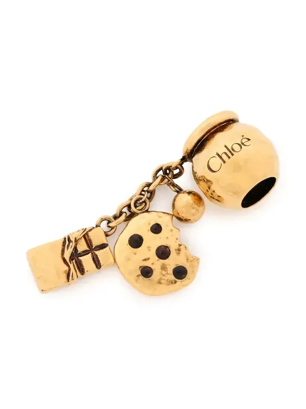 Sphere Cookie & Chocolate Dice charm for Bracelet bag in brass