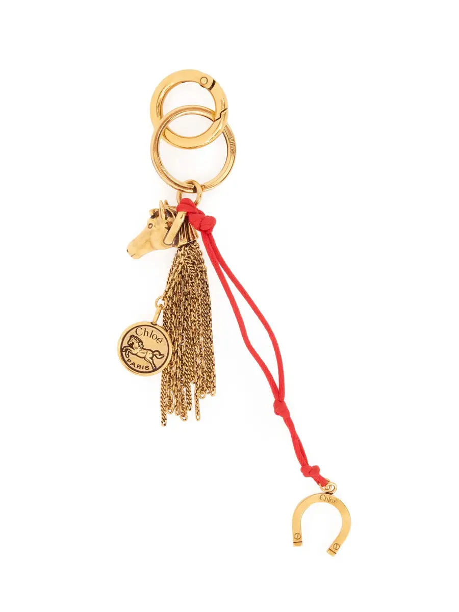 Chloé Chloé Symbols Chain Horse bag charm in brass | Thumbnail 2 Chloé Chloé Symbols Chain Horse bag charm in brass | Thumbnail 2