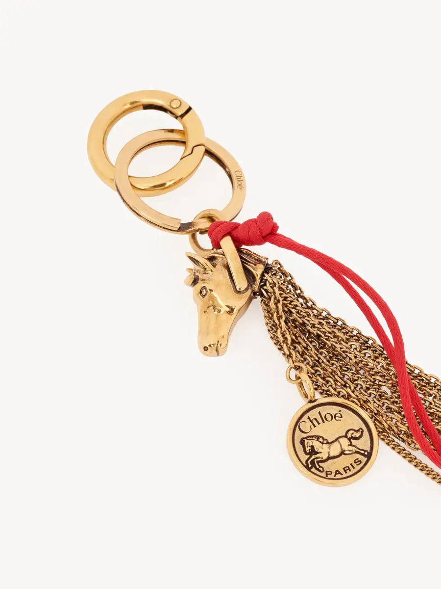 Chloé Chloé Symbols Chain Horse bag charm in brass | Thumbnail 3 Chloé Chloé Symbols Chain Horse bag charm in brass | Thumbnail 3