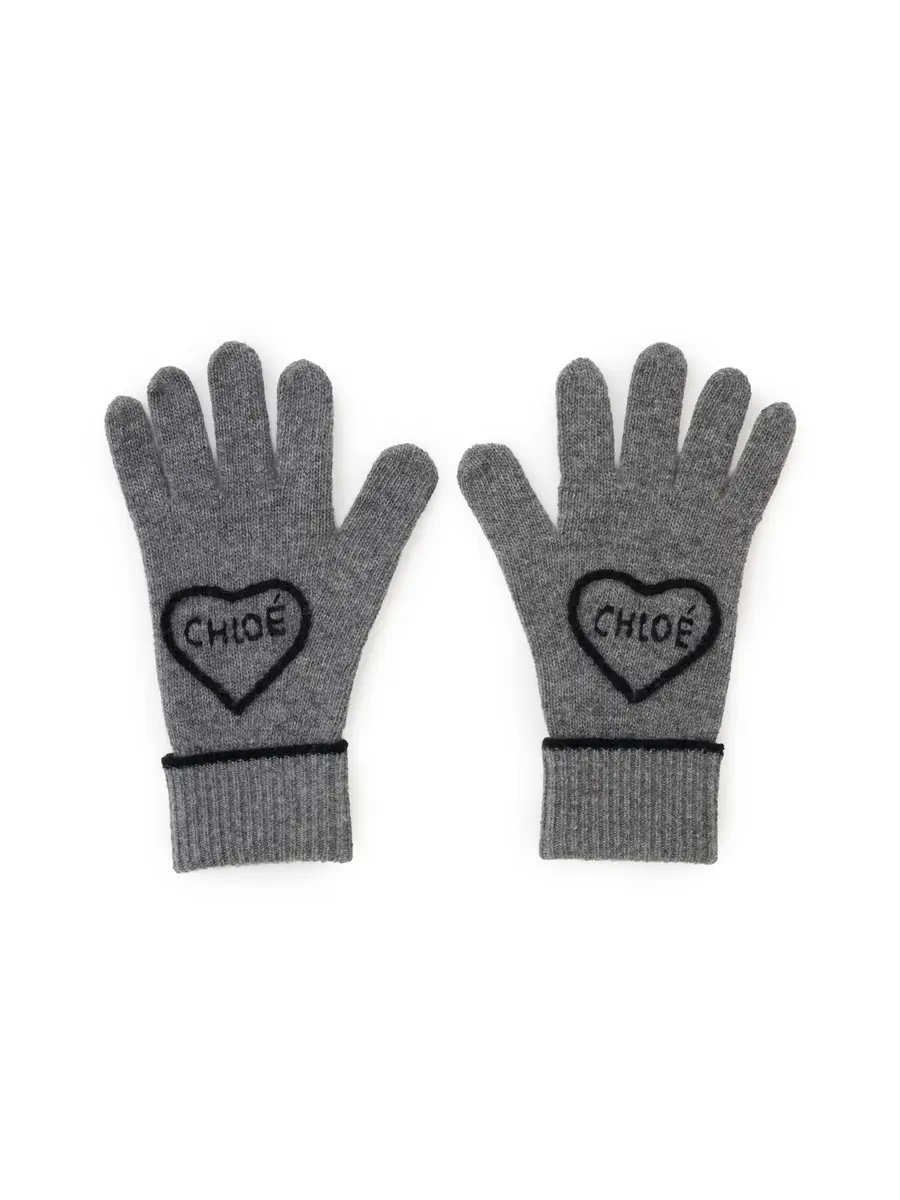 Chloé The Chloé Encoeur gloves in wool & cashmere | Thumbnail 2 Chloé The Chloé Encoeur gloves in wool & cashmere | Thumbnail 2