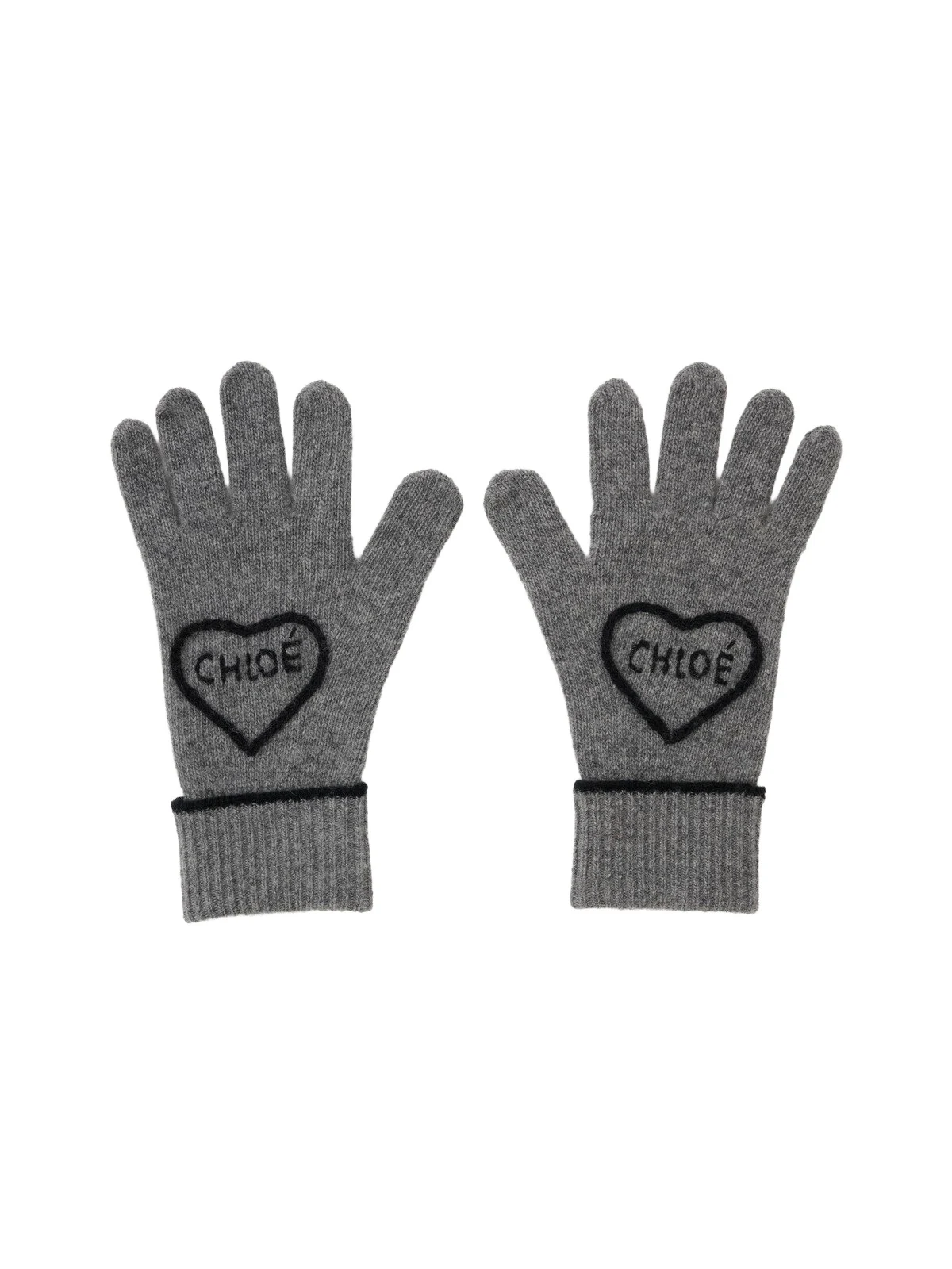 Chloé The Chloé Encoeur gloves in wool & cashmere