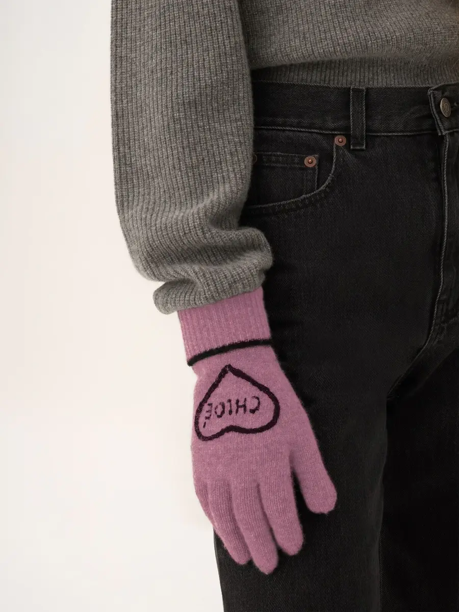 Chloé The Chloé Encoeur gloves in wool & cashmere | Thumbnail 2 Chloé The Chloé Encoeur gloves in wool & cashmere | Thumbnail 2