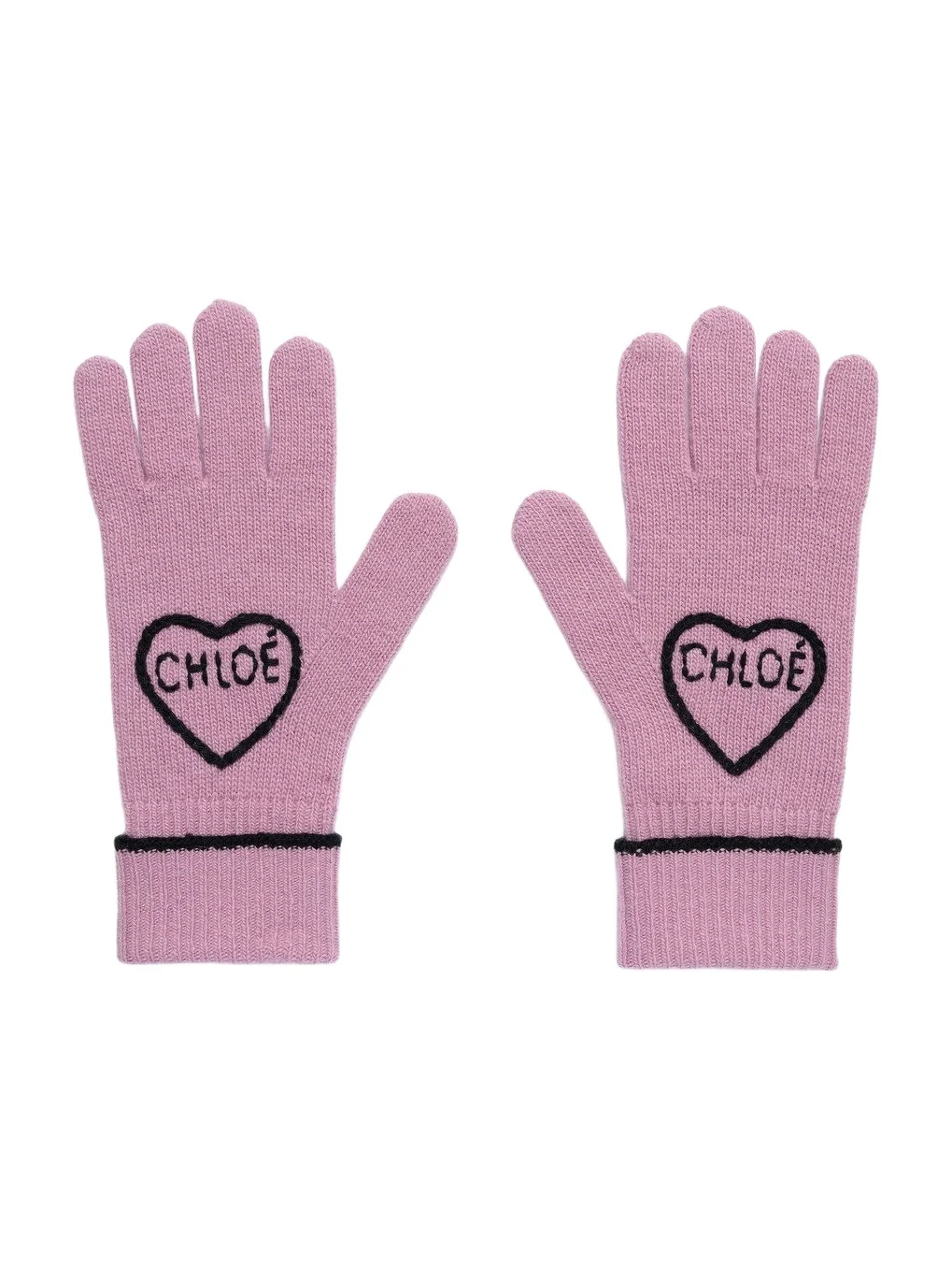 The Chloé Encoeur gloves in wool & cashmere The Chloé Encoeur gloves in wool & cashmere