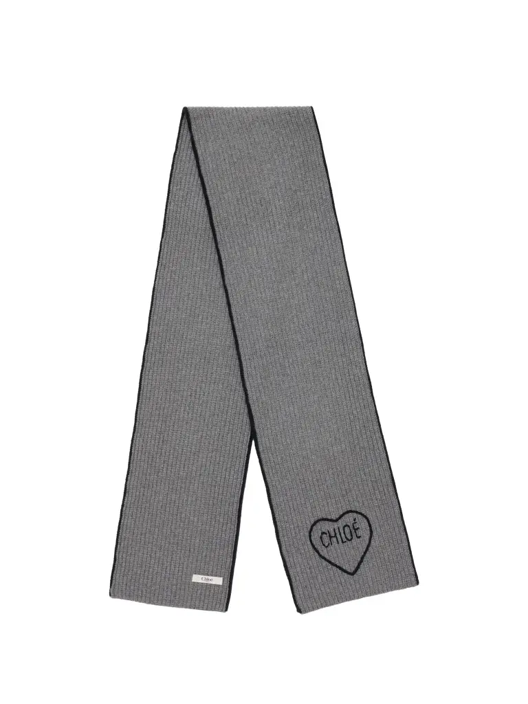 Chloé The Chloé Encoeur scarf in wool & cashmere | Image 1 Chloé The Chloé Encoeur scarf in wool & cashmere | Image 1