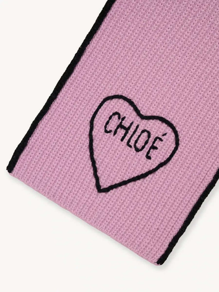 Chloé The Chloé Encoeur scarf in wool & cashmere | Thumbnail 3 Chloé The Chloé Encoeur scarf in wool & cashmere | Thumbnail 3