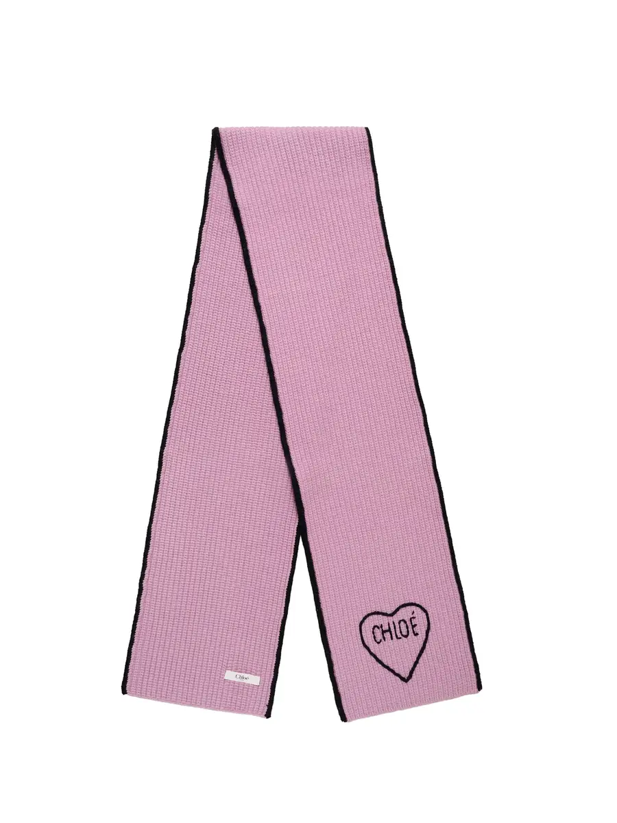 Chloé The Chloé Encoeur scarf in wool & cashmere | Thumbnail 5 Chloé The Chloé Encoeur scarf in wool & cashmere | Thumbnail 5