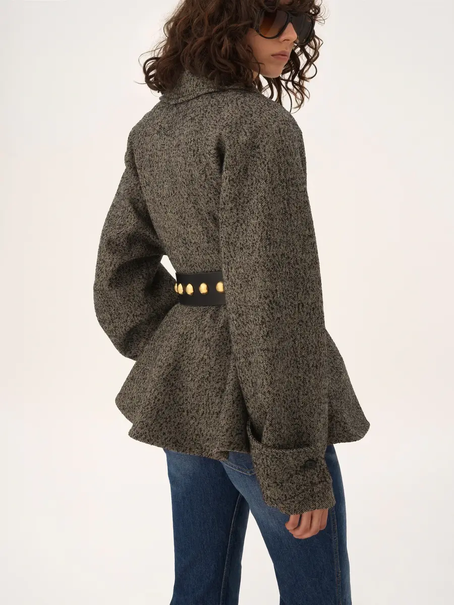 Chloé Short riding coat in chevron wool | Thumbnail 5 Chloé Short riding coat in chevron wool | Thumbnail 5