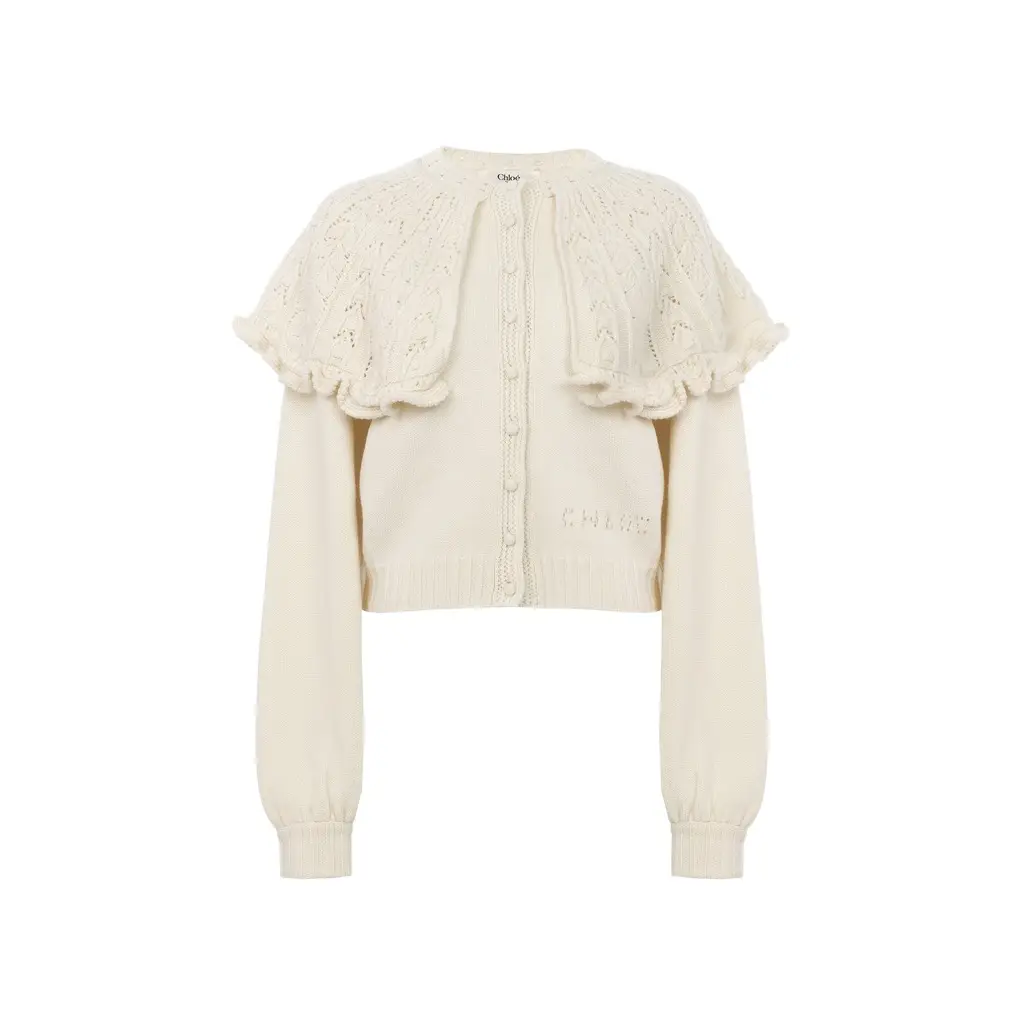 Chloé Cape cardigan in a wool & cashmere knit | Image 1 Chloé Cape cardigan in a wool & cashmere knit | Image 1