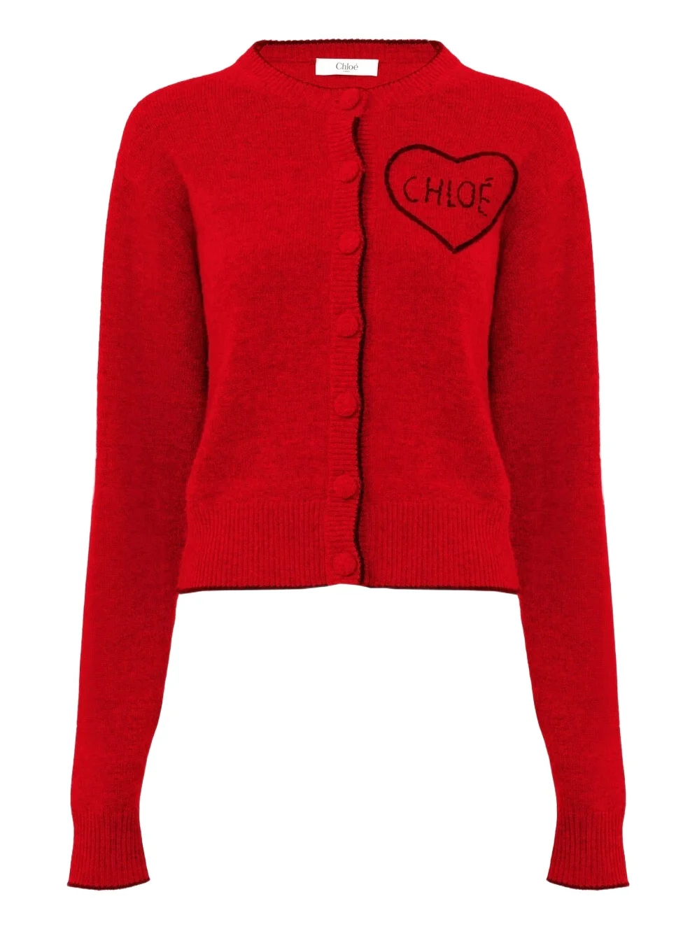 Fitted logo cardigan in a wool & cashmere knit Fitted logo cardigan in a wool & cashmere knit