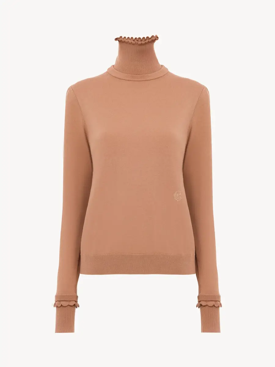 Chloé Turtleneck sweater in a merino wool knit | Thumbnail 2