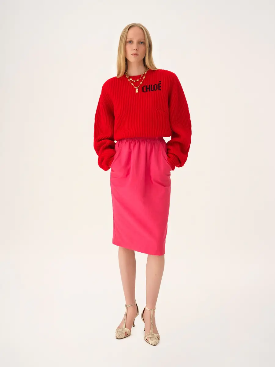 Chloé Oversized logo sweater in a wool & cashmere knit | Thumbnail 3 Chloé Oversized logo sweater in a wool & cashmere knit | Thumbnail 3