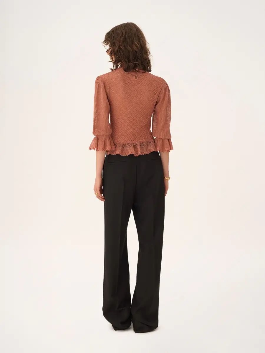 Chloé Ruffled puff-sleeve sweater in a lurex knit | Thumbnail 5 Chloé Ruffled puff-sleeve sweater in a lurex knit | Thumbnail 5