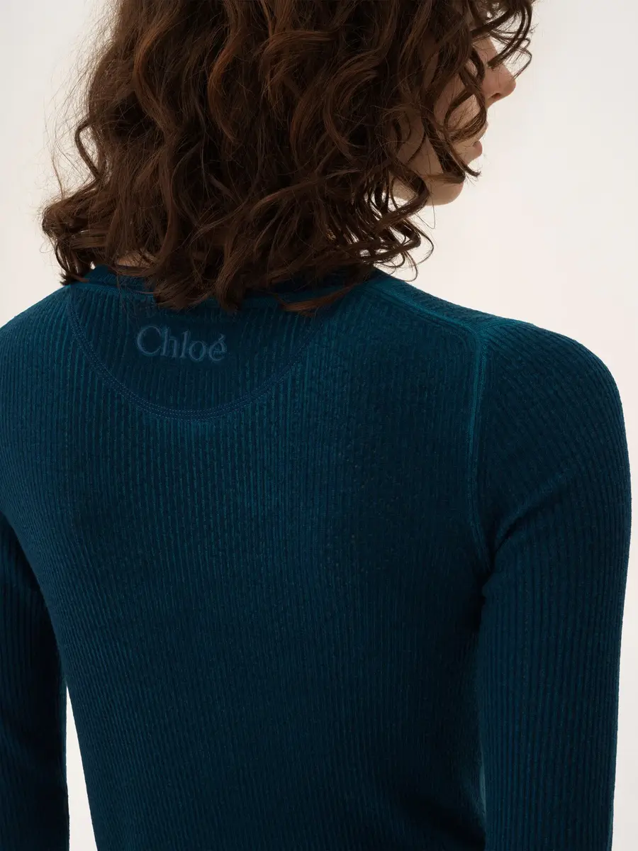 Chloé Henley shirt in a merino wool knit | Thumbnail 7 Chloé Henley shirt in a merino wool knit | Thumbnail 7