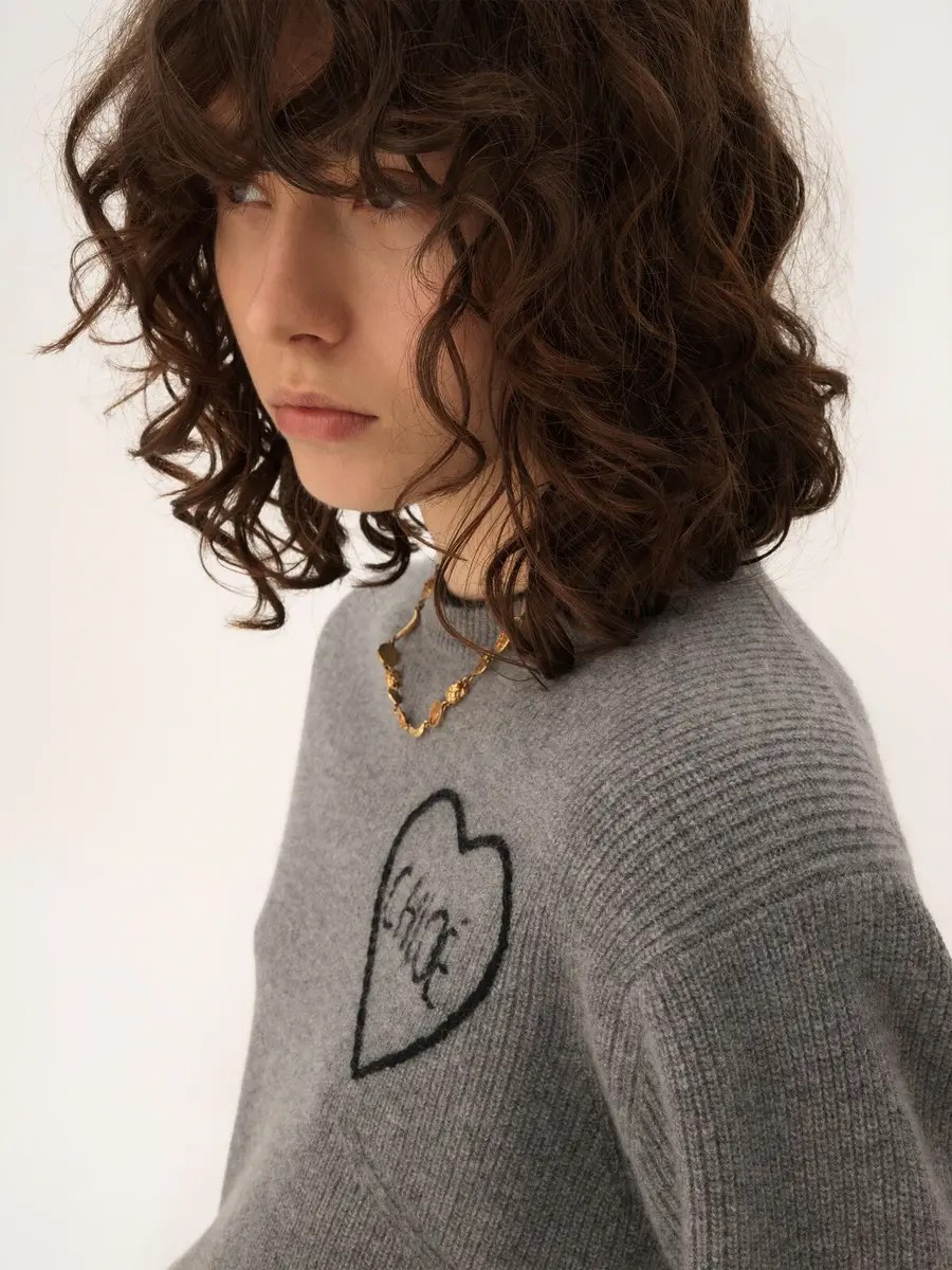 Chloé Cropped fitted logo sweater in a wool knit | Thumbnail 6 Chloé Cropped fitted logo sweater in a wool knit | Thumbnail 6