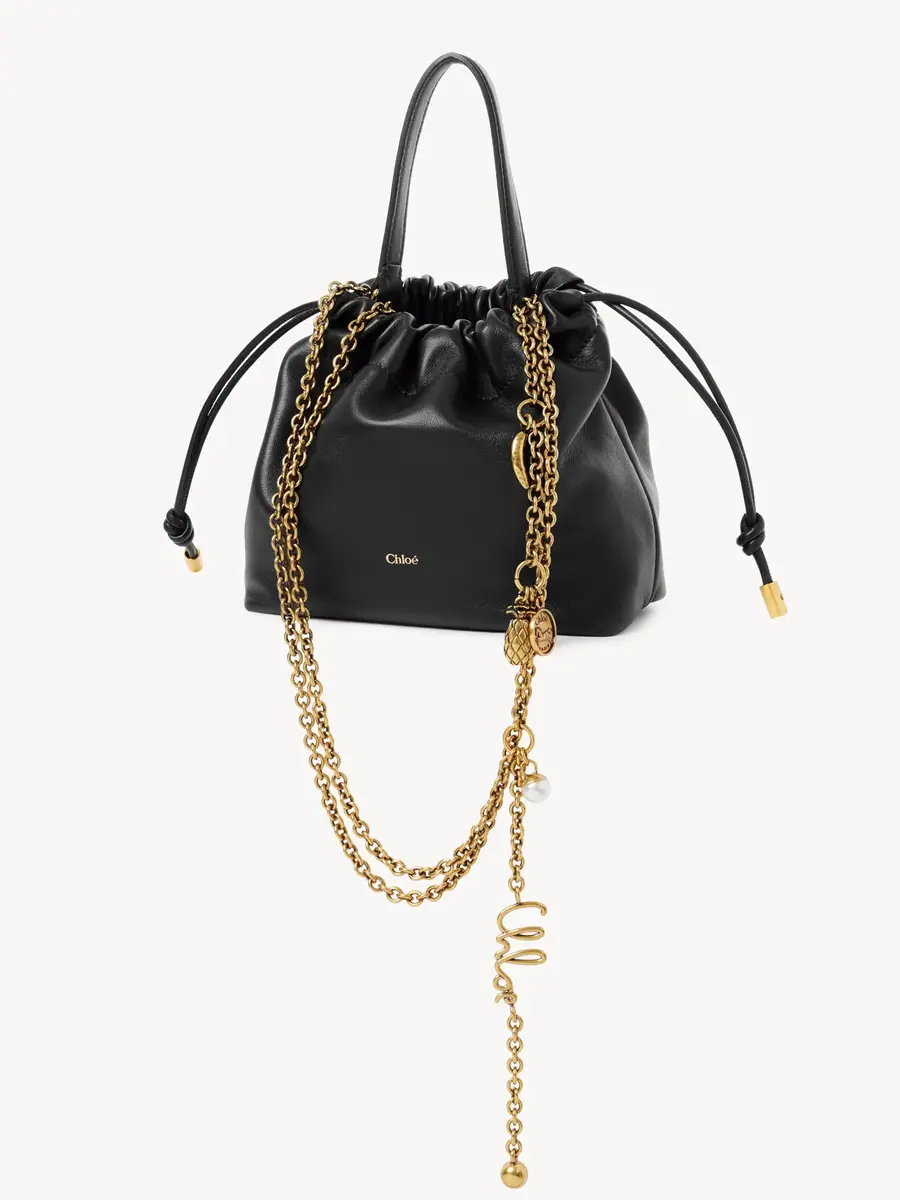 Chloé Mini Chloé Icons shoulder bag with chain in soft leather | Thumbnail 4