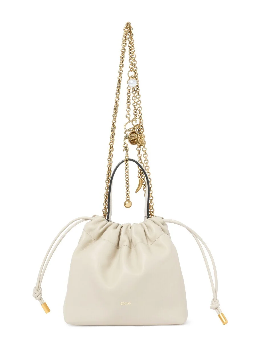 Mini Chloé Icons shoulder bag with chain in soft leather Mini Chloé Icons shoulder bag with chain in soft leather