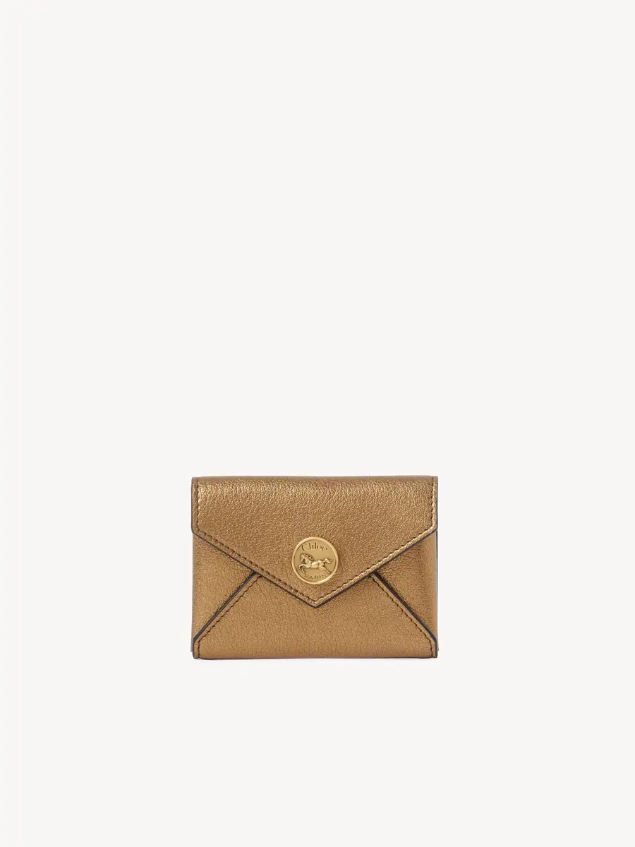 Chloé Envelope card holder in metallized leather | Thumbnail 2