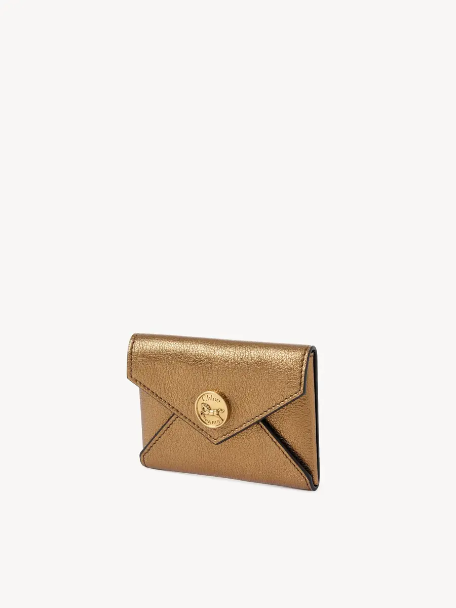 Chloé Envelope card holder in metallized leather | Thumbnail 3