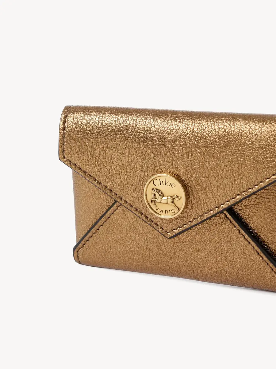 Chloé Envelope card holder in metallized leather | Thumbnail 6