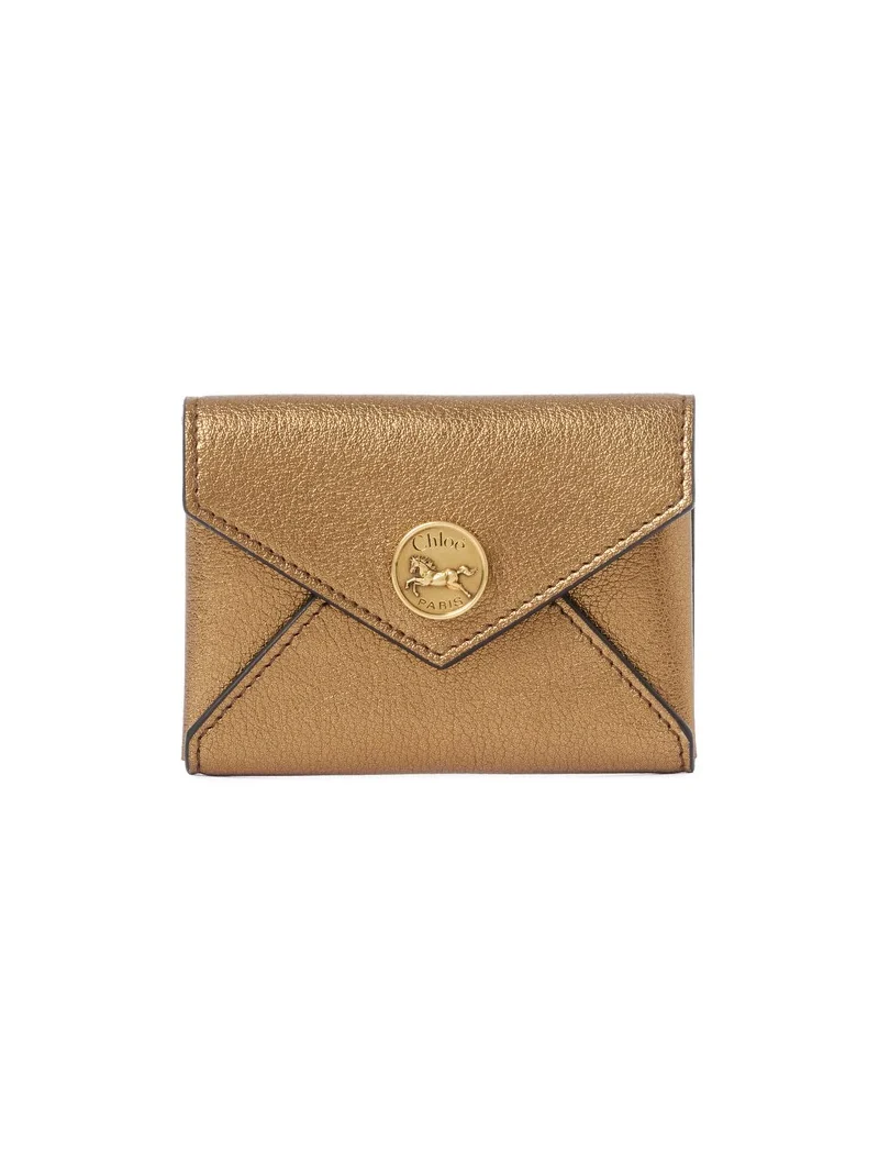Chloé Envelope card holder in metallized leather
