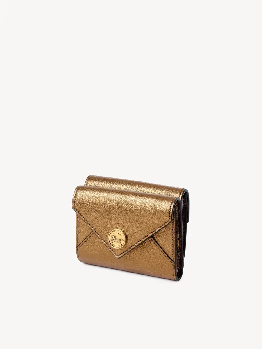 Chloé Small Envelope tri-fold in metallized leather | Thumbnail 3