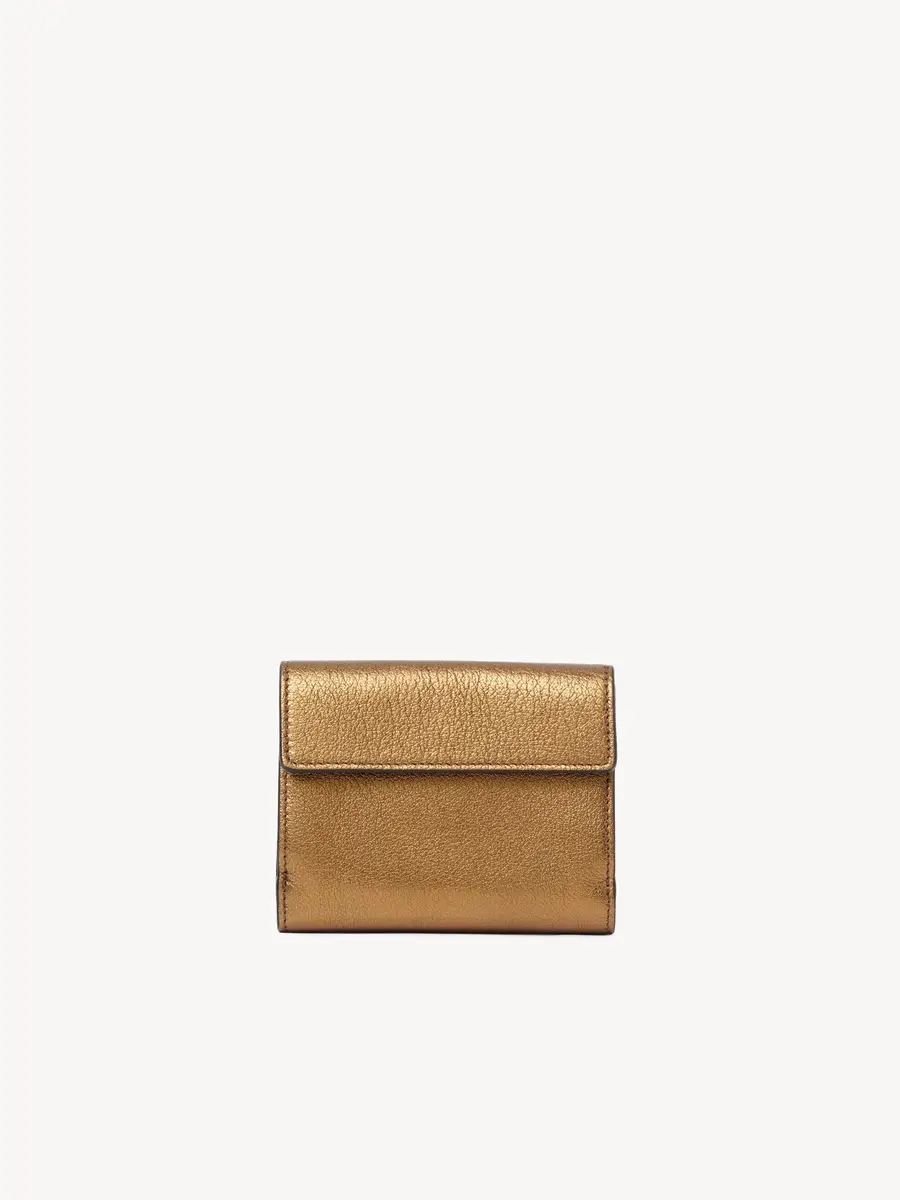 Chloé Small Envelope tri-fold in metallized leather | Thumbnail 4