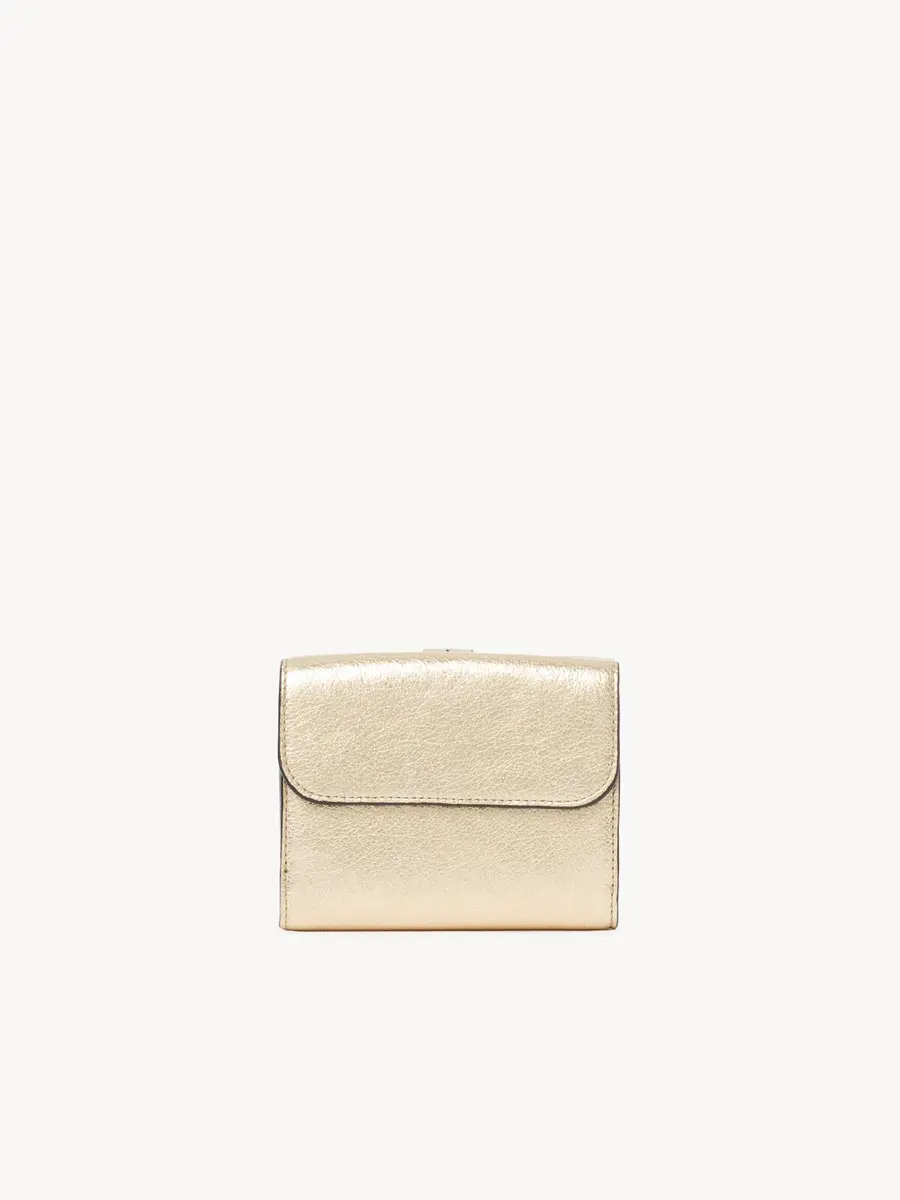Chloé Small Alphabet tri-fold in metallized leather | Thumbnail 4