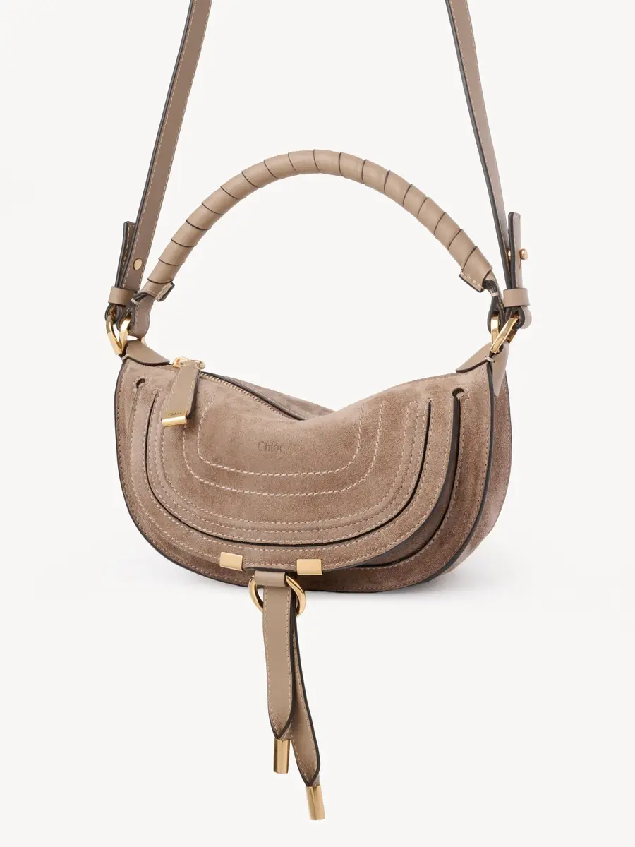 Chloé Mini Marcie shoulder bag in suede leather | Thumbnail 4 Chloé Mini Marcie shoulder bag in suede leather | Thumbnail 4