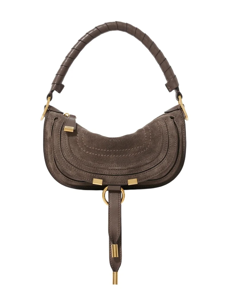 Mini Marcie shoulder bag in suede leather