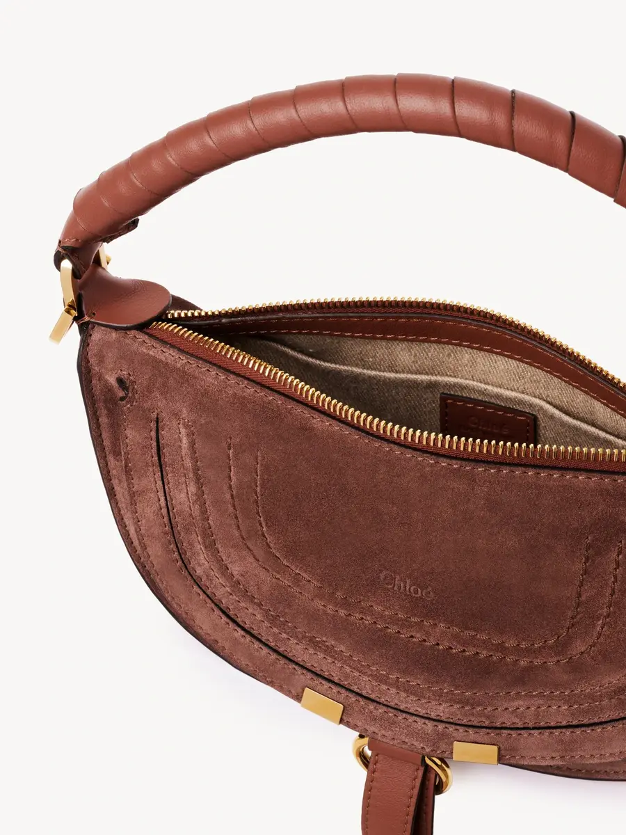 Chloé Mini Marcie shoulder bag in suede leather | Thumbnail 6 Chloé Mini Marcie shoulder bag in suede leather | Thumbnail 6