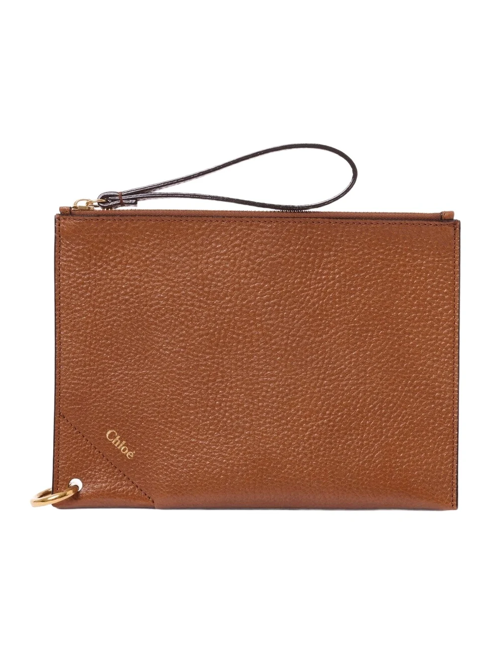 Chloé Spin zipped pouch in grained leather Chloé Spin zipped pouch in grained leather