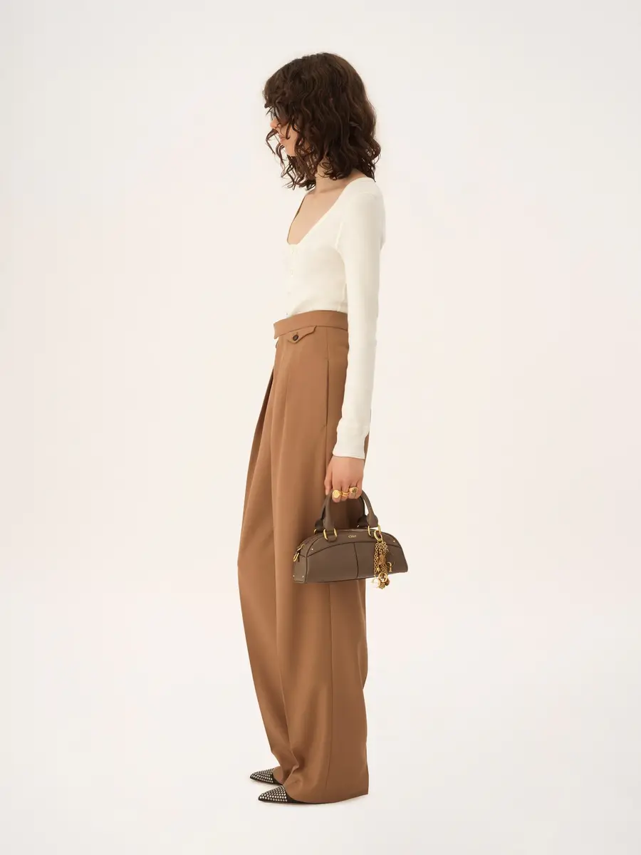Chloé High-rise gathered pants in wool gabardine | Thumbnail 6 Chloé High-rise gathered pants in wool gabardine | Thumbnail 6