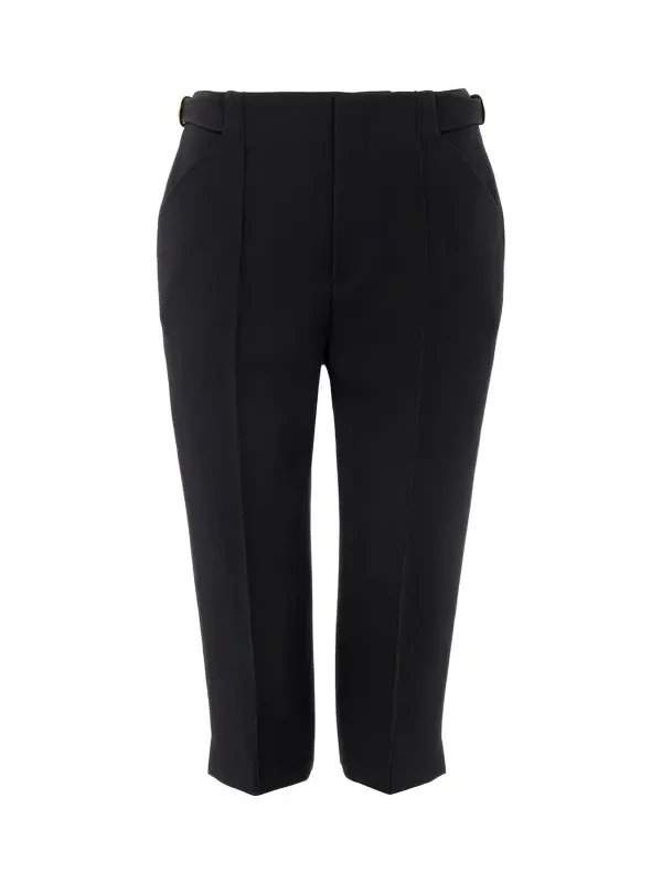 Tailored capri pants in wool crêpe Tailored capri pants in wool crêpe