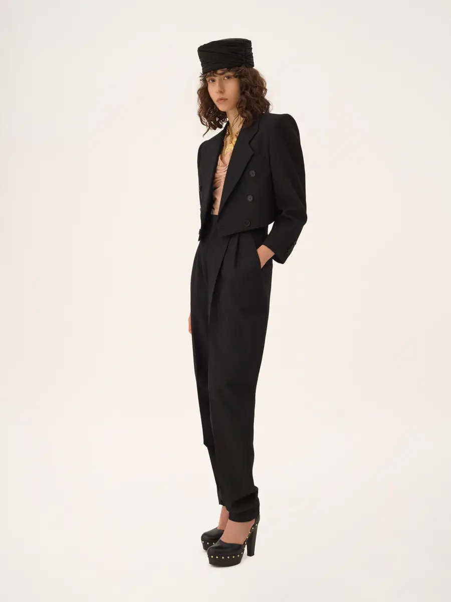 Chloé High-rise wide-leg pants in wool | Thumbnail 3 Chloé High-rise wide-leg pants in wool | Thumbnail 3