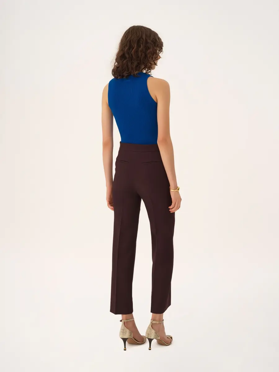 Chloé Straight cropped pants in wool crêpe | Thumbnail 4 Chloé Straight cropped pants in wool crêpe | Thumbnail 4