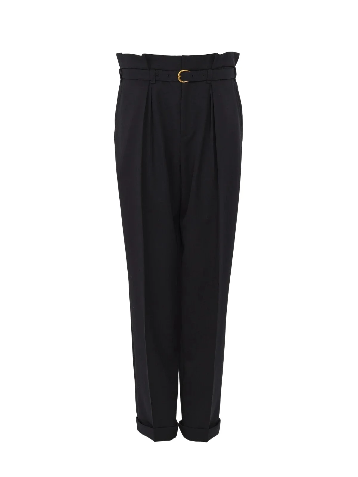 High-rise wide-leg pants in wool grain de poudre High-rise wide-leg pants in wool grain de poudre