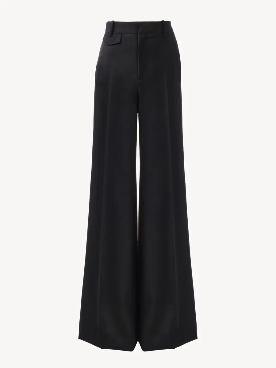 Chloé High-rise flared pants in wool grain de poudre | Thumbnail 2 Chloé High-rise flared pants in wool grain de poudre | Thumbnail 2