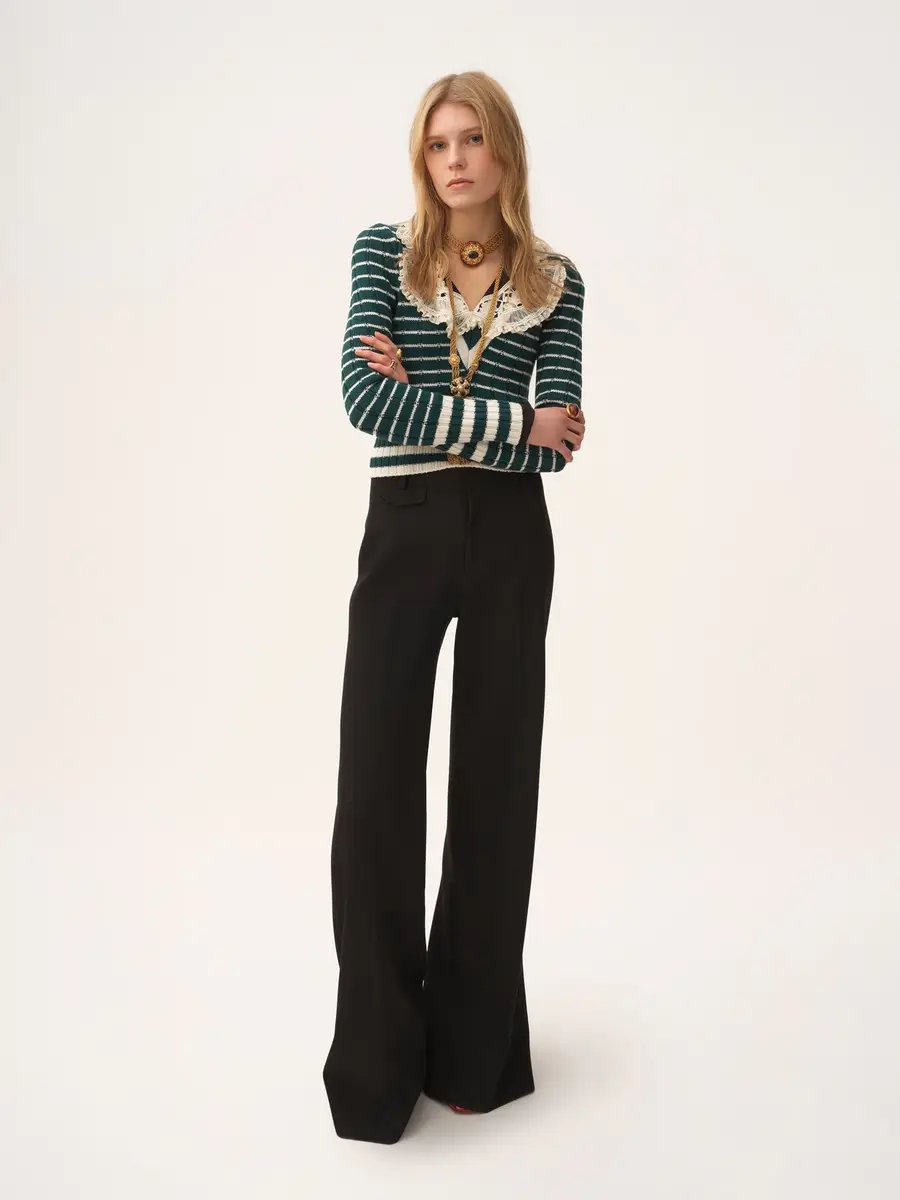 Chloé High-rise flared pants in wool grain de poudre | Thumbnail 3 Chloé High-rise flared pants in wool grain de poudre | Thumbnail 3