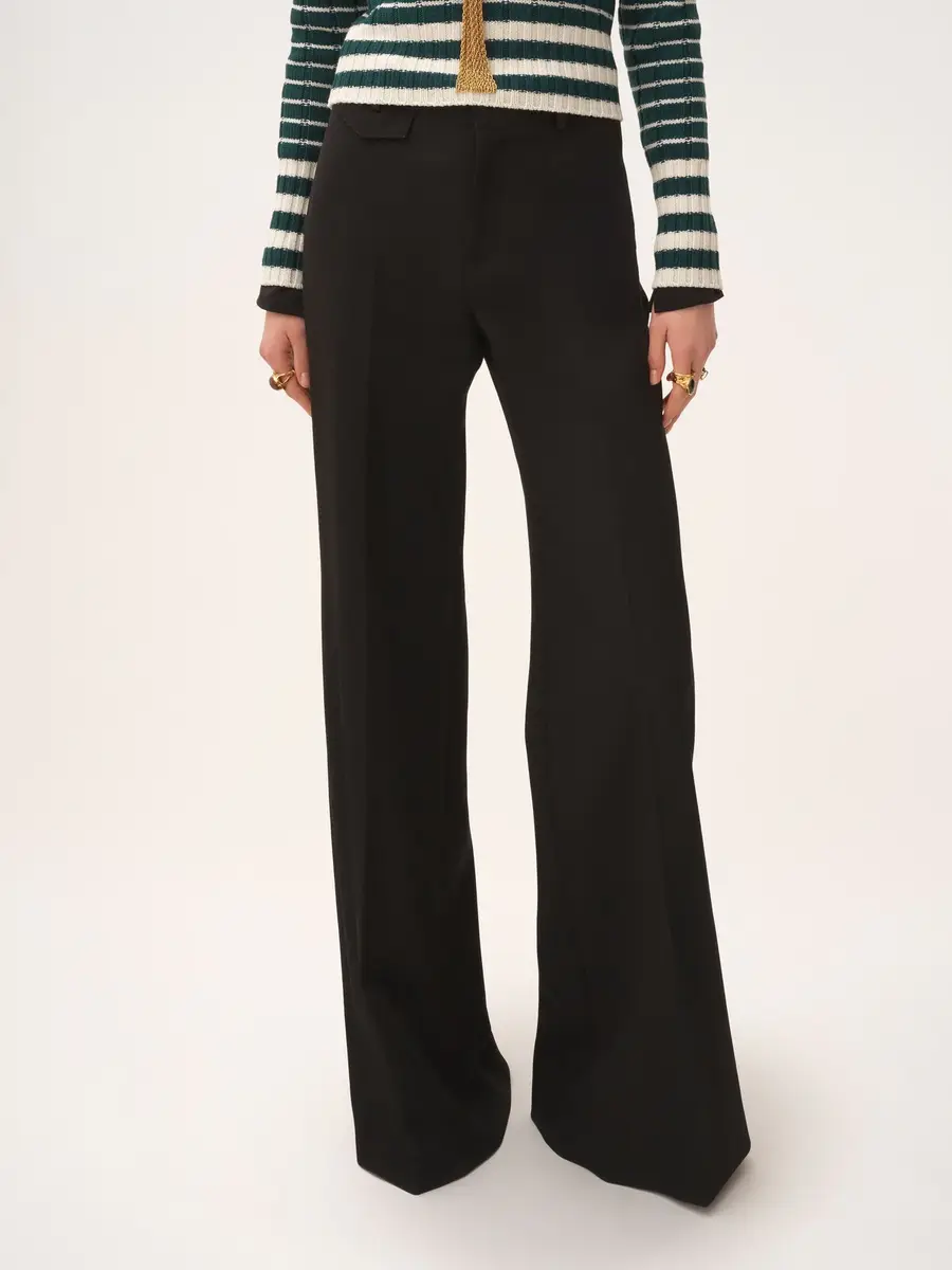 Chloé High-rise flared pants in wool grain de poudre | Thumbnail 4 Chloé High-rise flared pants in wool grain de poudre | Thumbnail 4