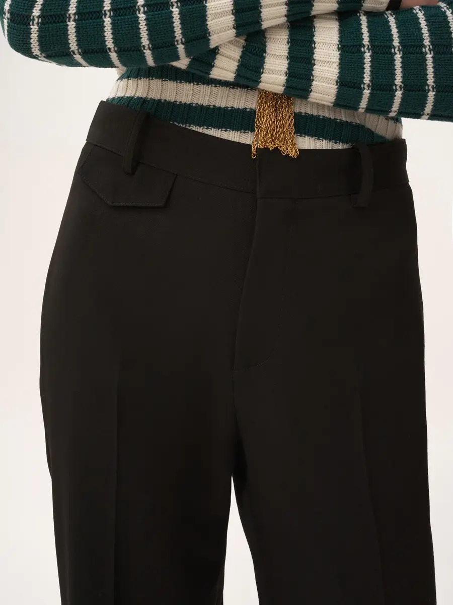 Chloé High-rise flared pants in wool grain de poudre | Thumbnail 6 Chloé High-rise flared pants in wool grain de poudre | Thumbnail 6