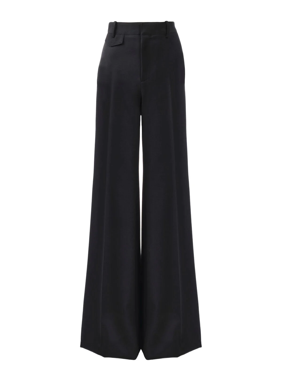 High-rise flared pants in wool grain de poudre High-rise flared pants in wool grain de poudre