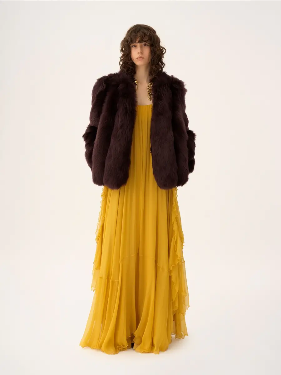 Chloé Sleeveless long dress in silk mousseline | Thumbnail 3 Chloé Sleeveless long dress in silk mousseline | Thumbnail 3