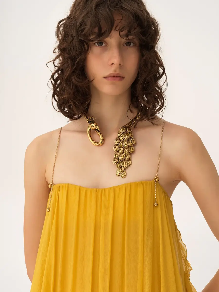 Chloé Sleeveless long dress in silk mousseline | Thumbnail 6 Chloé Sleeveless long dress in silk mousseline | Thumbnail 6