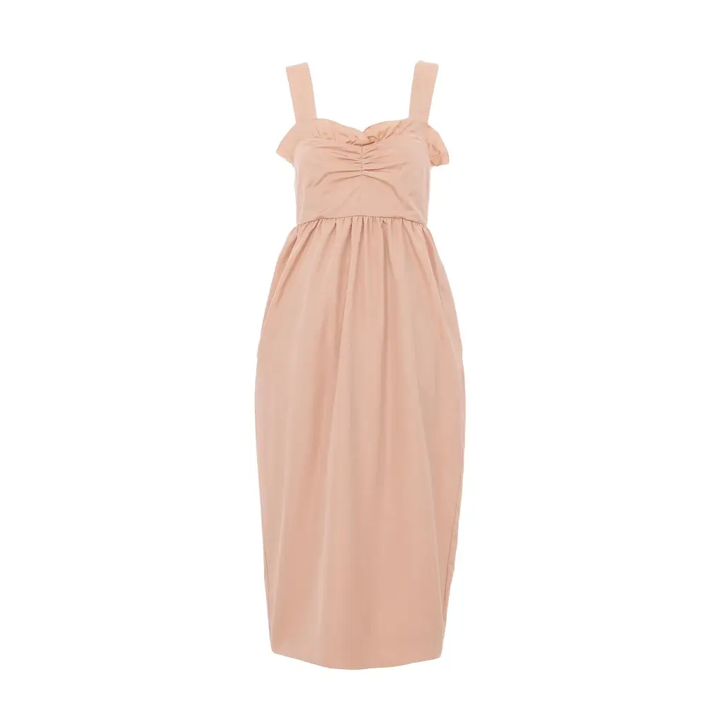 Chloé Sleeveless fitted midi dress in technical taffeta | Image 1 Chloé Sleeveless fitted midi dress in technical taffeta | Image 1