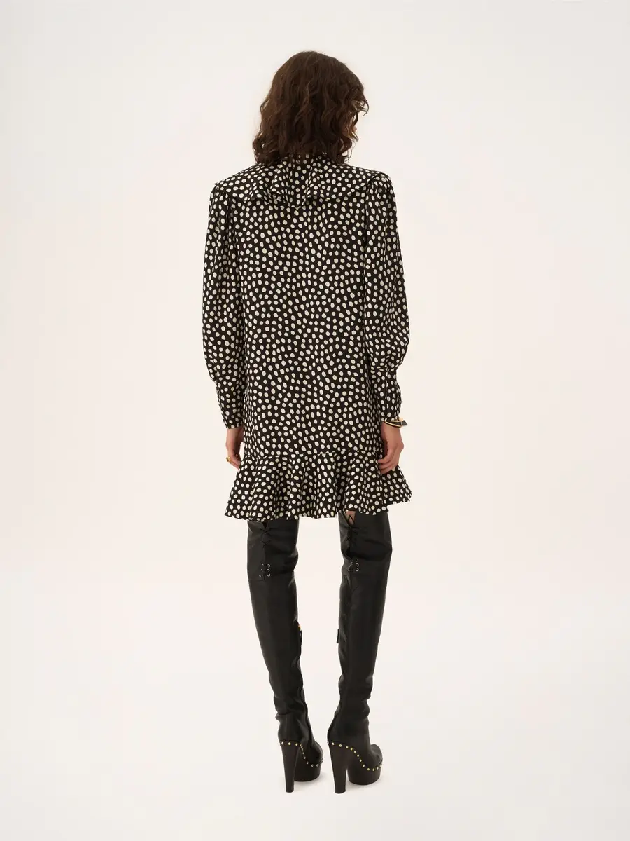 Chloé Long-sleeve mini dress in silk jacquard | Thumbnail 5 Chloé Long-sleeve mini dress in silk jacquard | Thumbnail 5