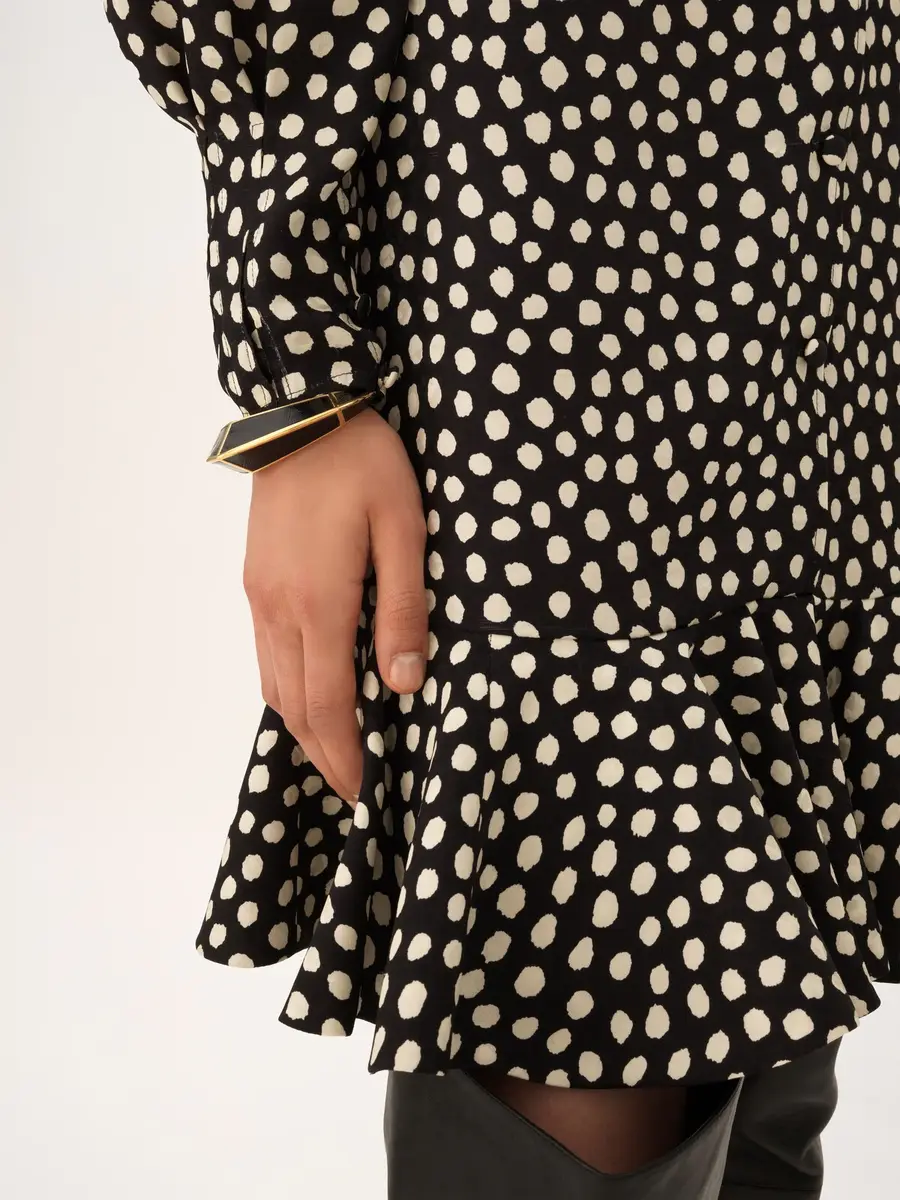 Chloé Long-sleeve mini dress in silk jacquard | Thumbnail 6 Chloé Long-sleeve mini dress in silk jacquard | Thumbnail 6