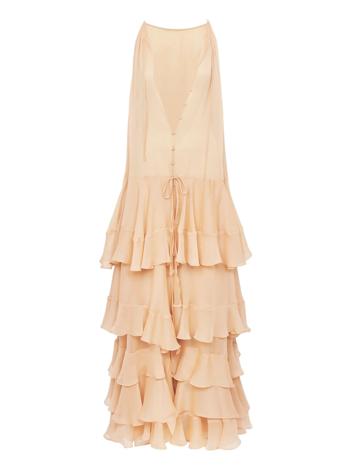 Chloé Tiered maxi dress in silk georgette