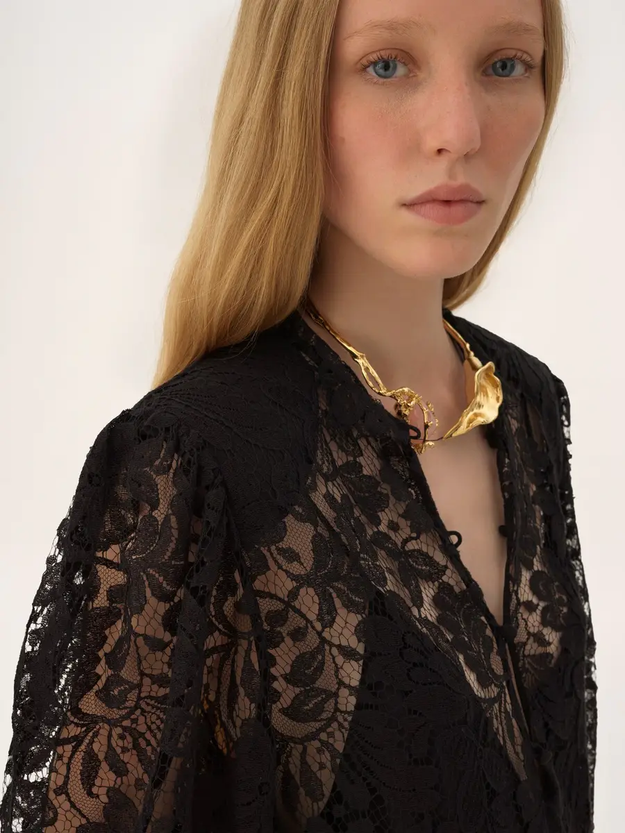 Chloé Long-sleeve mini dress in lace | Thumbnail 5 Chloé Long-sleeve mini dress in lace | Thumbnail 5