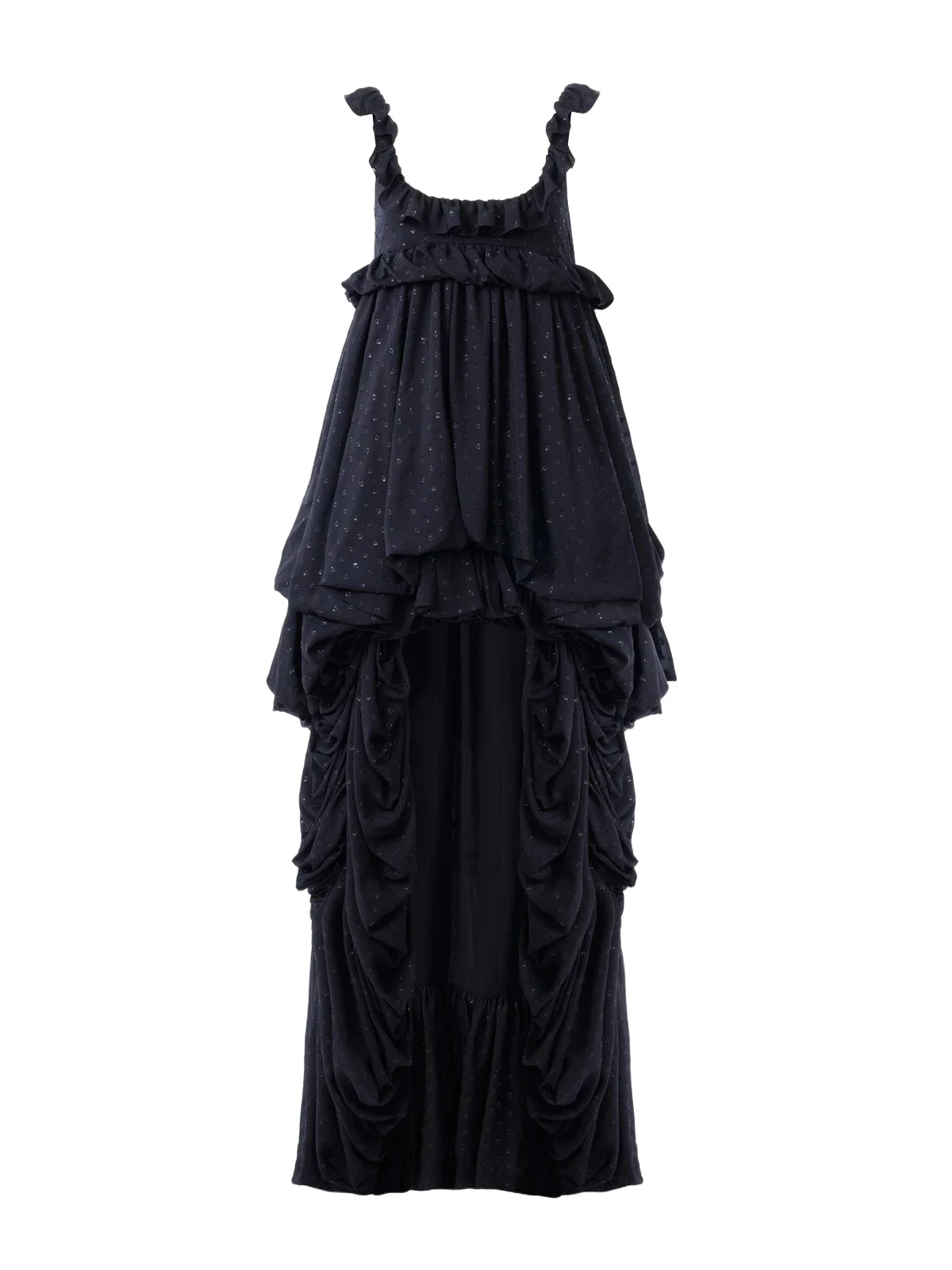 Chloé High-low sleeveless dress in silk georgette jacquard & lurex