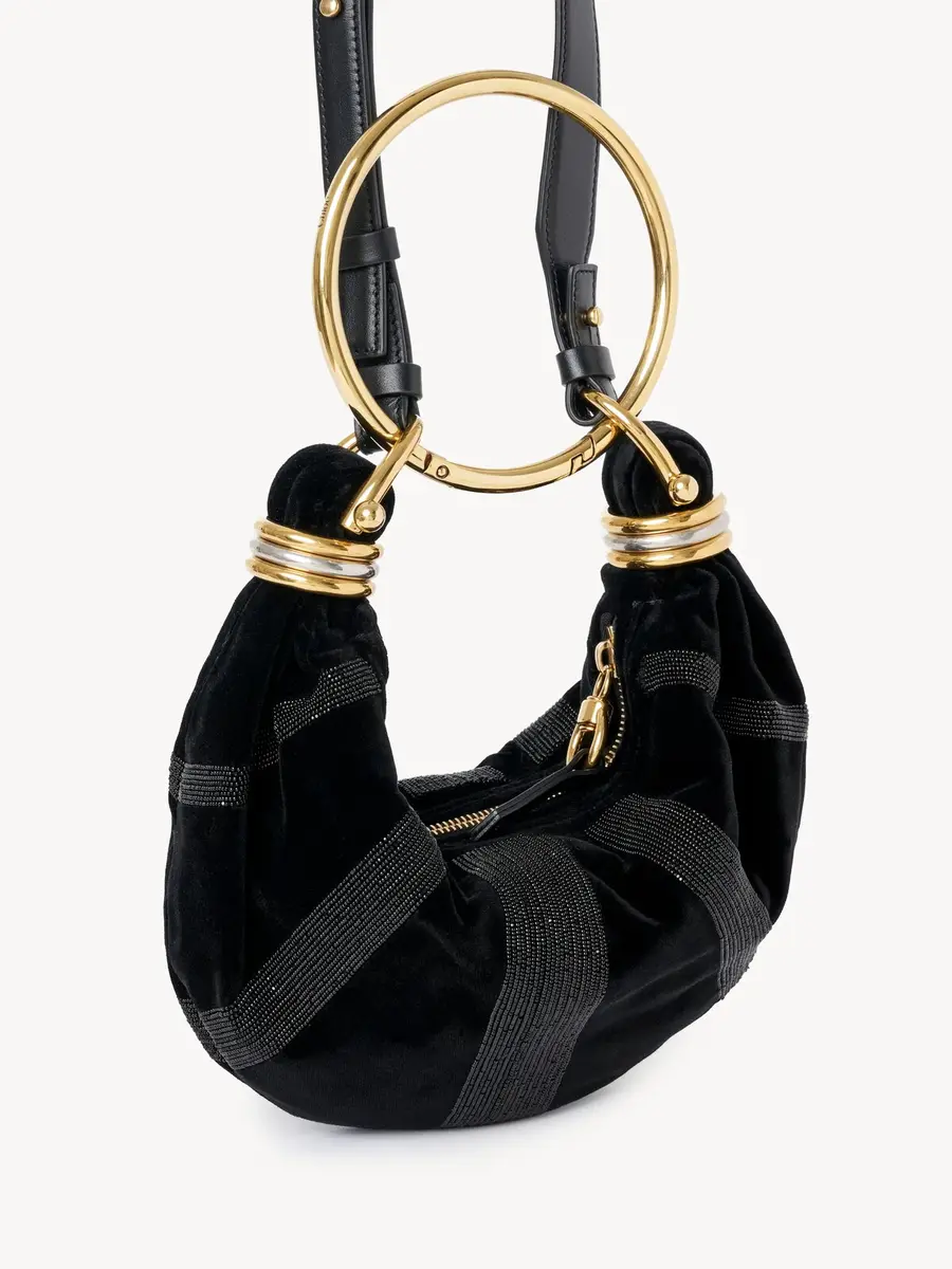 Chloé Mini Bracelet Hobo bag in suede leather | Thumbnail 3 Chloé Mini Bracelet Hobo bag in suede leather | Thumbnail 3